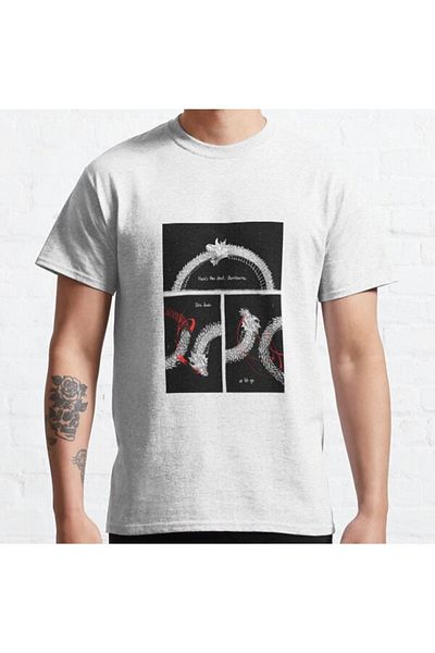 ZOKAWEAR Μπλουζάκι Loose Fit Unisex Ouroboros Design Printed Tshirt