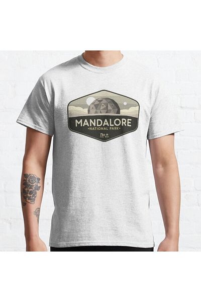 ZOKAWEAR Loose Fit Unisex Mandalore National Park This Is The Way! Σχέδιο εμπριμέ μπλουζάκι