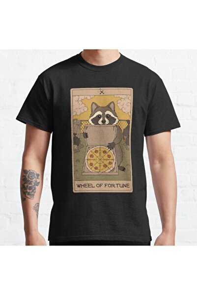 ZOKAWEAR Tricou cu imprimeu unisex, unisex, cu design de tarot, Roata Norocului