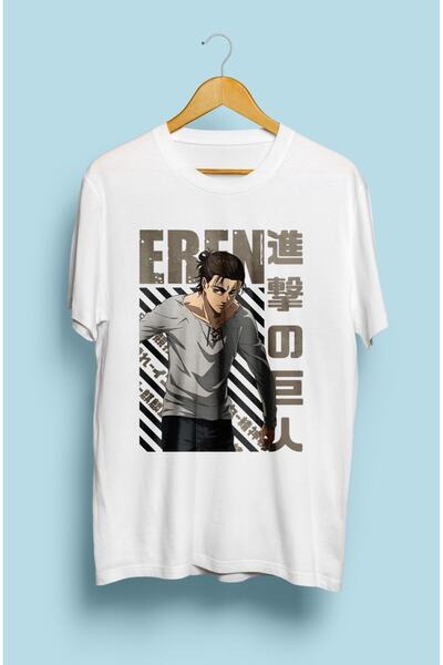 ZOKAWEAR Attack On Titan Eren Yeaeger Tricou cu design imprimat cu personaje ...