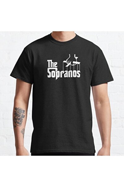 ZOKAWEAR Široka unisex majica sa logotipom The Sopranos (THE GODFATHER MASHUP...