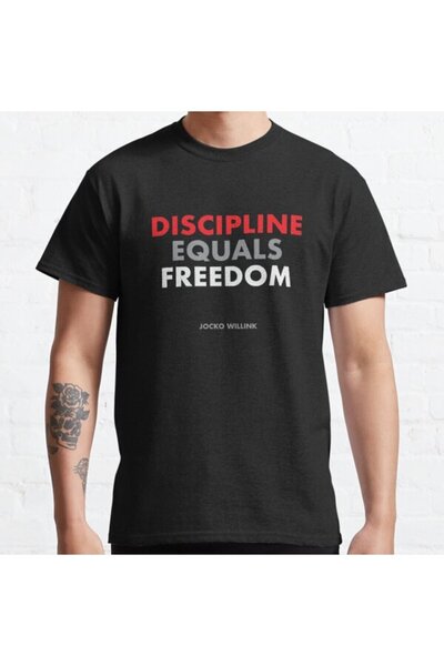 ZOKAWEAR Tricou cu imprimeu Jocko Willink, unisex, loose fit, „disciplina Equ...