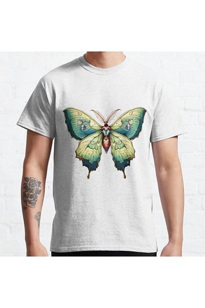 ZOKAWEAR Μπλουζάκι με τυπωμένο σχέδιο Loose Fit Unisex Chinese Moon Moth Edition
