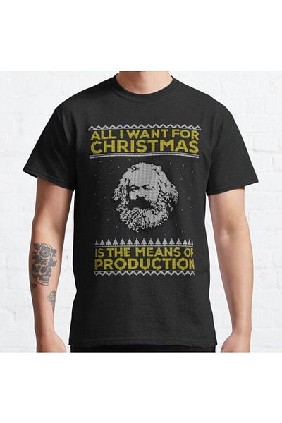 ZOKAWEAR Pulover unisex Karl Marx Ugly Christmas All I Want For Christmas Tricou imprimat