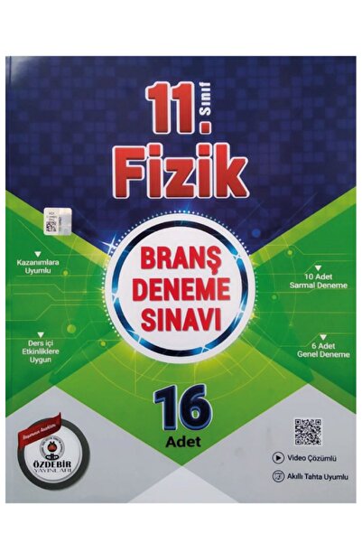 ÖZDEBİR YAYINEVİ Özdebir Yayınları 11.Sınıf Fizik 16 Branş Deneme Sınavı