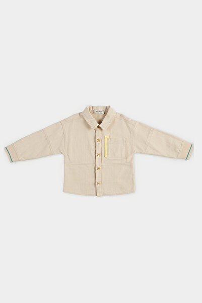 Panço Erkek Bebek Düğmeli Bej Ceket