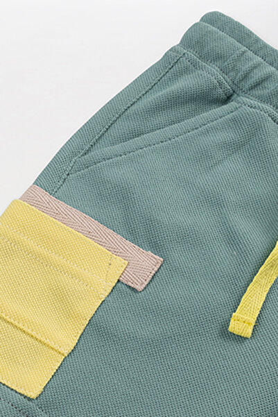 Panço Erkek Bebek Yeşil Örme Şort