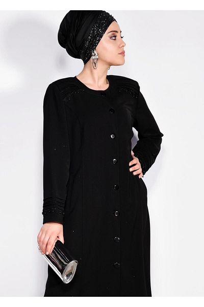 Alvina 1277 Μοντέλο Guipure με λεπτομέρεια και διακοσμημένο με κουμπιά