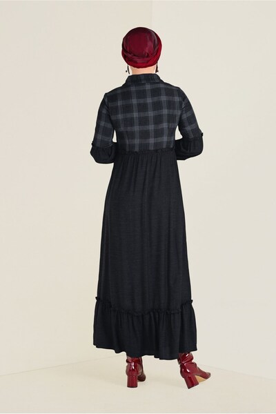 Alvina ETEK UCU VOLANLI EKOSELİ ELBİSE 4566