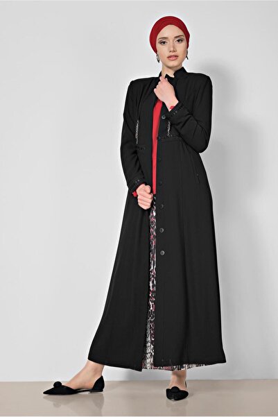 Alvina Lace Embroidered Hidden Button Overcoat 1463