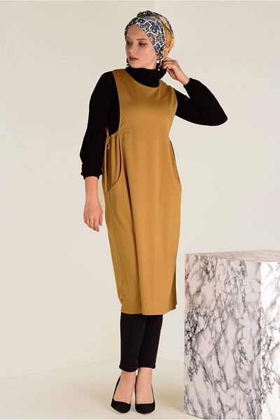 Alvina Σετ Gilet με 2 τσέπες και κορδόνια - 4658