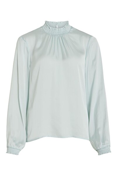 VILA Langarmbluse mit Stehkragen