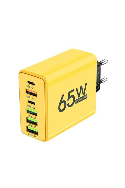Choice 65W USB C Charger 6 Ports Fast Charging Wall Charger for iPhone 15 14 Pro Max Samsung Galaxy S23 ...