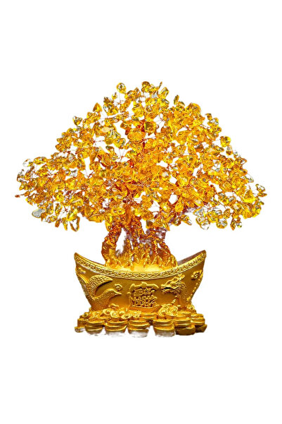 Choice عملة ذهبية شجرة المال المحظوظة سبيكة ذهبية صينية شجرة ثروة كريستالية ز...