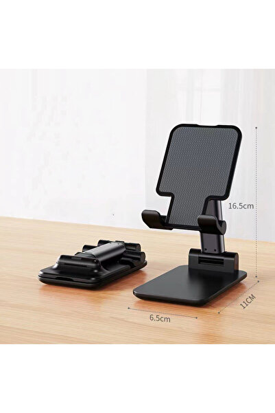 Zen Store حامل هاتف محمول قابل للطي باللون الأسود، حامل كمبيوتر لوحي، طاولة م...