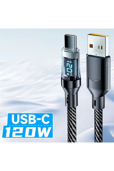 Choice 1m 120w Usb A Cable 120w Usb Type C Cable Fast Charging Cable For Xiaomi Redmi Led Display Phone Dat