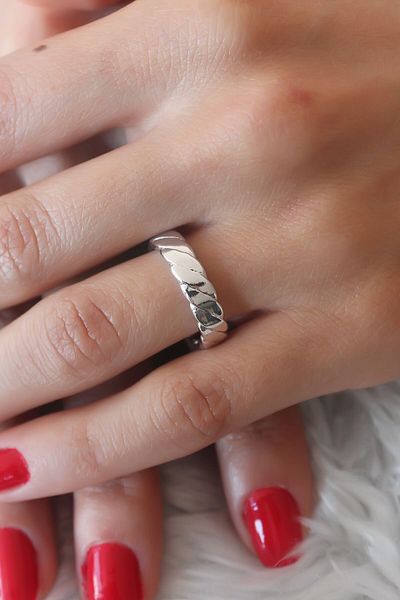 Clariss Silver Color Spiral Model Women's Ring