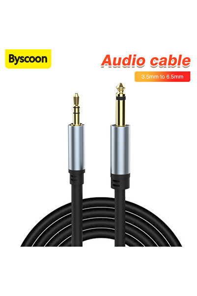 choice2 2m 6.5 to 3.5 Jack Aux Cable Adapter for Speaker Guitar Amplifier TRS...