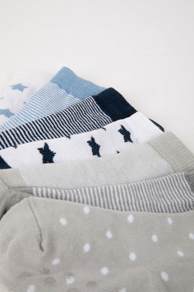 DeFacto Set of 7 Baby Boy Cotton Long Socks - C9107a5ns