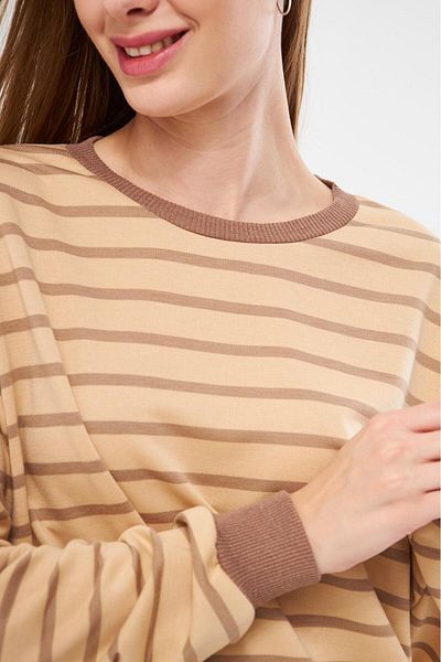SEVENLINE TWO THREAD TESETURES TUNIC STRIPES SWEATSHIRT