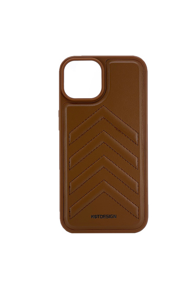 Nettech iPhone 13 Compatible Lynko Co Leather Series Back Protection Case - Brown
