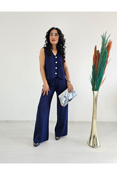 Altı Üstü Butik Set de tricotaje uni cu vestă