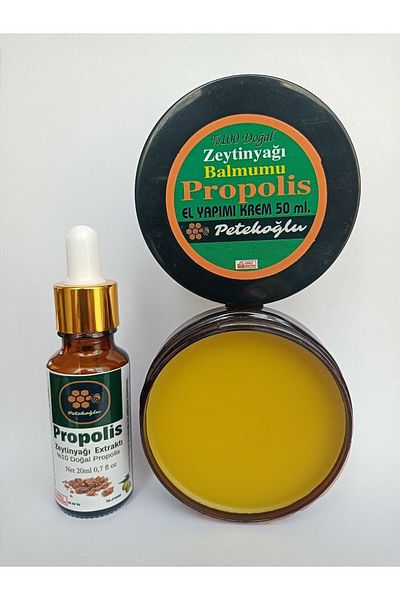 Petekoğlu Propolis Olive Oil Handmade - 50ml Cream and 20ml Drops