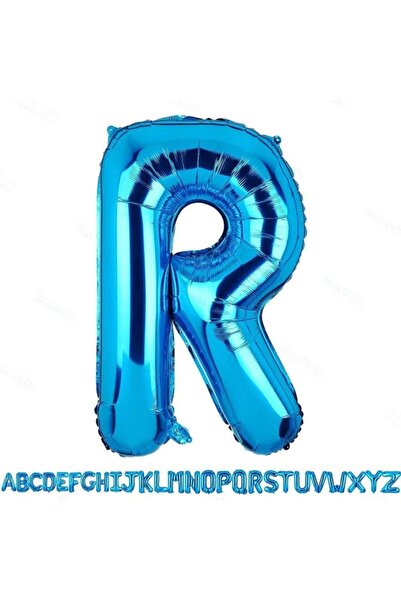 5DM 1 Meter Blue Letter R Foil Letter Balloon Blue Letter R Foil Balloon Lett...