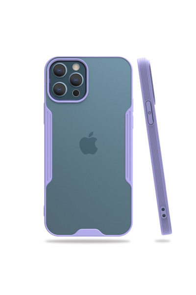 Nettech Apple Iphone 12 Pro Max Uyumlu Platin Seri Arka Koruma Kılıf - Lila
