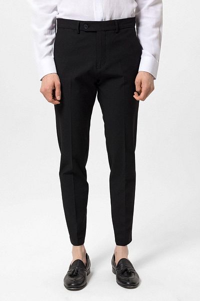 Antioch Black Men's Fabric Trousers