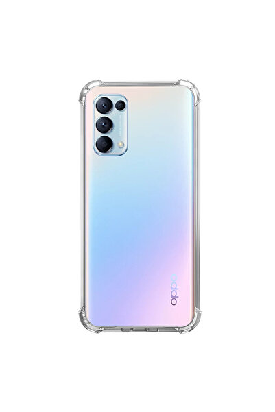 Nettech Oppo Reno 5 Uyumlu Rarroz Seri Arka Koruma Kılıf - Şeffaf