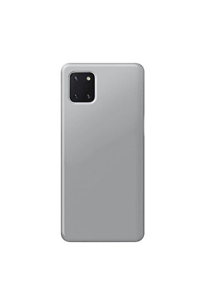 Nettech Samsung Galaxy S10 Lite Uyumlu Nano Silikon Arka Koruma Kılıf - Gri