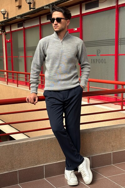 inpool A Quality Fabric Oversize Trousers with Pleat Detail - Old Money Culture 24Inp292