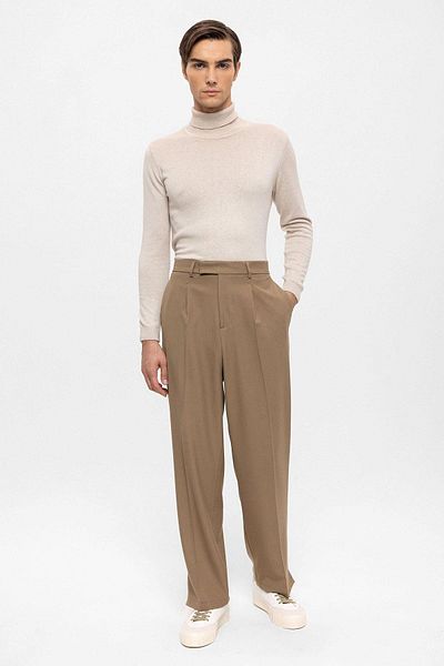 Antioch Mink High Waist Zippered Men's Trousers