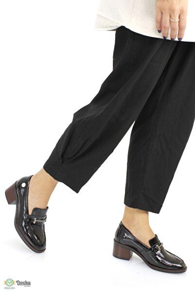 Mammamia Kadın Hakiki Deri Ortopedik Kalın Topuklu Klasik Ayakkabı M25/KA55