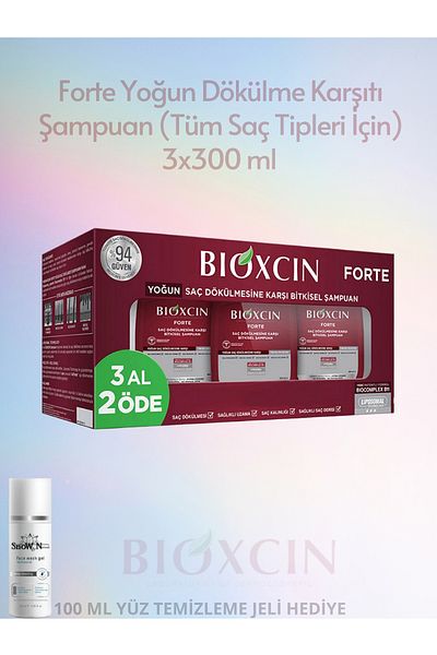 Bioxcin Forte Intensive Anti-Hair Shampoo (for All Hair Types) 3X300 ml