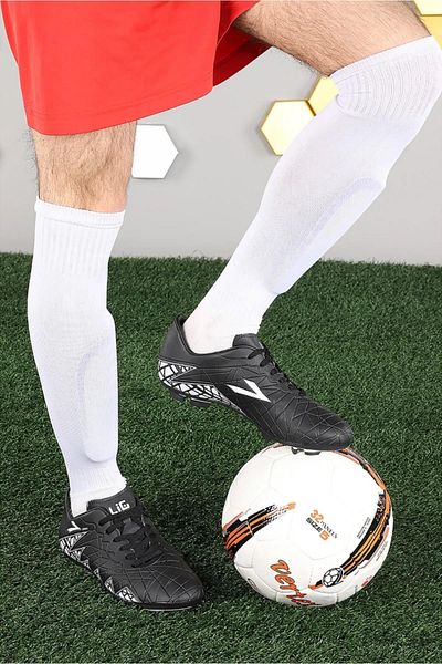 LIG Мъжки футболни обувки Soma Black Crampon Grass Astroturf