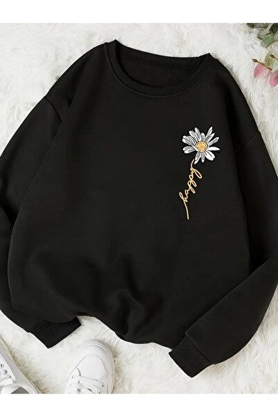 Karatopak Hanorac oversize unisex cu guler rotund cu imprimeu