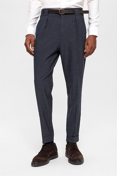 Antioch Indigo Belted Double Leg Trousers
