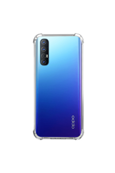 Nettech Oppo Reno 3 Pro Uyumlu Rarroz Seri Arka Koruma Kılıf - Şeffaf