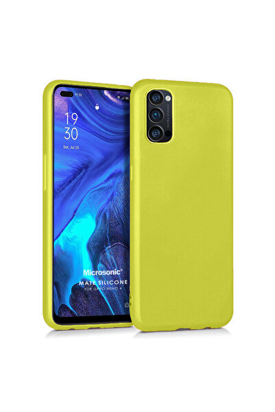 Nettech Oppo Reno 4 Uyumlu Nano Silikon Arka Koruma Kılıf - Sarı