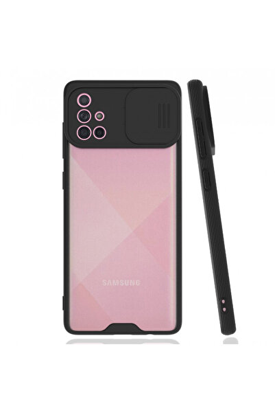 Nettech Samsung Galaxy A71 Uyumlu Platin Kamera Kızaklı Arka Koruma Kılıf - S...