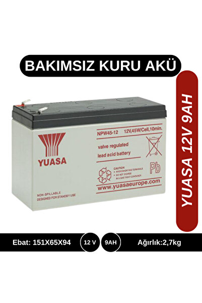 Yuasa Npw45-12 12v 9ah Kuru Tip Akü