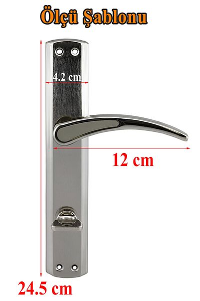 Badem10 WC Atlas - Oglindă nichel inox, ușă de baie care se poate încuia, potrivită pentru dreapta și stânga 1 set
