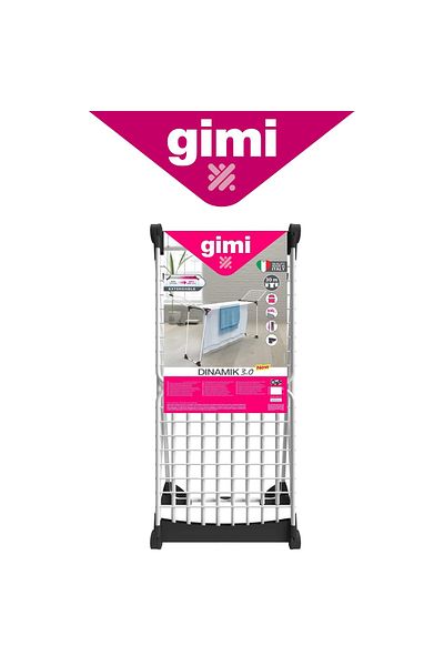 Gimi Dinamic Clothes Airer - Versatile Drying Rack with Extendable Grid and 30-Meter Hanging Surface