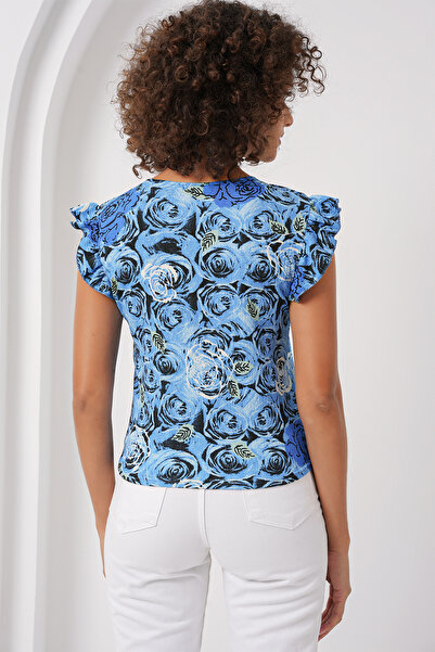 Bigdart 0430 Модель A. Синя в'язана блуза