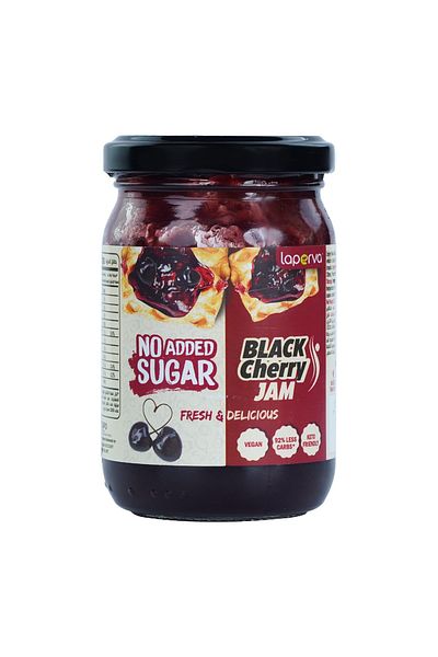 Laperva No Added Sugar Jam, Black Cherry, 235 Gm,suitable For Vegen.