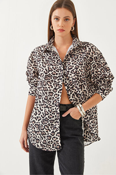 Bianco Lucci Női leopárd mintás oversize alaping 60351003