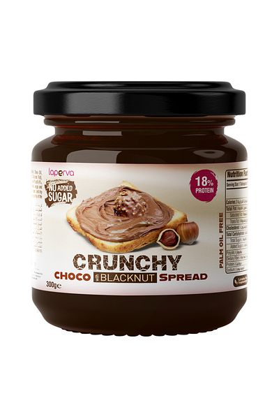 Laperva No Added Sugar Spread, Crunchy Choco Black Nut, 300 Gm
