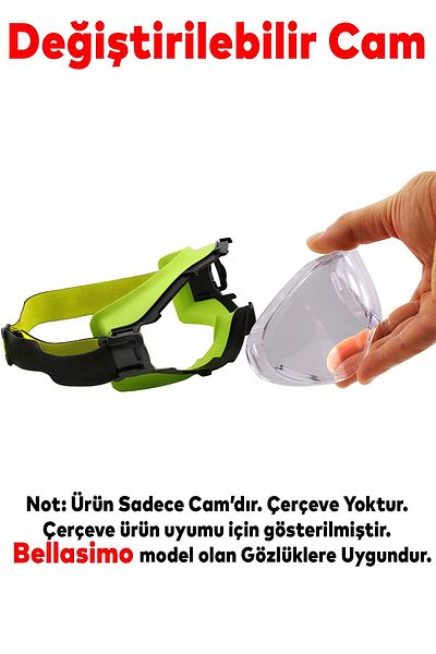 Badem10 Bellasimo Rimless Ski Snow Goggles Can Change Lens Glass Antifog Sun Snow Goggles Glass Transparent